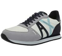 Armani Exchange Zapatilla Retro Running Logo Negro, Gris