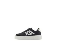 Armani Exchange Kurt, Low Cut, Platform Sole, Colour Contrasts, Zapatillas Mujer, Black Pale, 37 EU