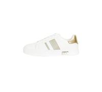 ARMANI EXCHANGE Zapatillas de mujer blancas y doradas placa Logo en la suela, Color blanco., 37 EU