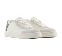 Armani Exchange Zapatillas de Mujer London, Off Wht Dark FR Grn, 35 EU