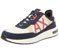 Armani Exchange Zapatillas Deportivas Dusseldorf para Hombre, Navy Safari Red, 41 EU