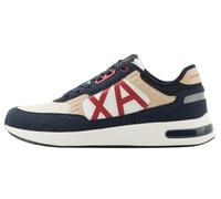 Armani Exchange Zapatillas Deportivas Dusseldorf para Hombre, Navy Safari Red, 45 EU