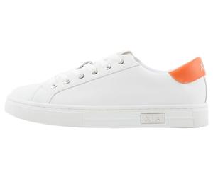 Armani Exchange Zapatillas Deportivas Mina Cup Sole, Back Tab with and Metal Logo Detail On Side Sneaker, Op White Orange, 37.5 EU