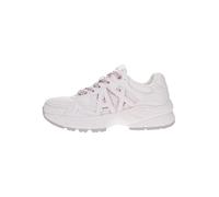 Armani Exchange Speed Low Cut, Mesh Detail, Big Side Logo, Zapatillas Mujer, White Pale, 40 EU