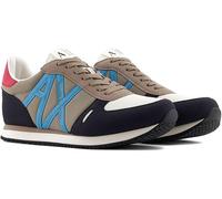 Armani Exchange Zapatillas Deportivas Rio Side Logo Deep Navy+Plaza TAUP, 42 EU, Deep Navy Plaza Taup, 42 EU