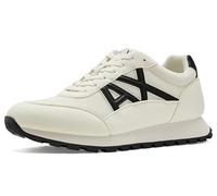 Armani Exchange Zapatillas Drop para Hombre, Color Blanco y Negro, Talla 44 EU
