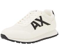 Armani Exchange Zapatillas Drop para Hombre, Color Blanco y Negro, Talla 45 EU