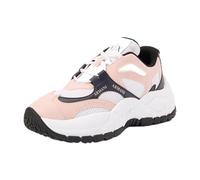 Armani Exchange Zapatillas Vedder para Mujer, Suela Gruesa, con Logotipo, Rose D Blue Op White, 37.5 EU