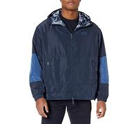 Armani Exchange Zip Up Hooded Reversible Jacket Chaqueta, Azul Marino B/True N/Azul Marino B, Small para Hombre
