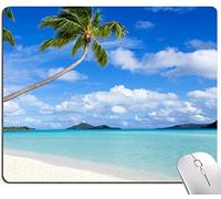 Armanza Alfombrilla de mouse con diseño de playa, alfombrilla de ratón cuadrada lavable para computadora portátil de oficina, alfombrilla de mouse de goma antideslizante para mouse inalámbrico, lindas