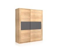 Armario 2 puertas correderas uniq 180 cambria - grafito 180 x 207,6 x 55 cm