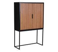Armario 2 puertas madera y metal 100x40x160h cm