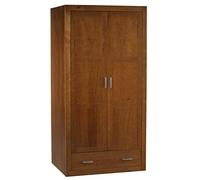 ARMARIO 2 PUERTAS REALIZADO EN MADERA DE PINO MACIZO, COLOR CEREZO . COMPUESTO DE 2 PUERTAS DE CONTRACHAPADO Y UN CAJON.MEDIDAS 200X105X55