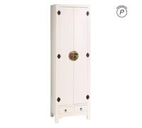 Armario 2 Puertas y 2 Cajones Blanco 55 X 33 X 185 cm
