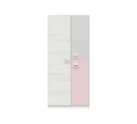 Armario 3 puertas aglomerado rosa 200x90x52cm