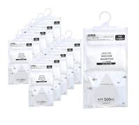 Armario Absorbe la humedad 10 Pack Hanging, Deshumidificador Bolsa para colgar 50 g, Absorbente de humedad, adecuado para problemas de humedad y moho en dormitorios y baños, color blanco