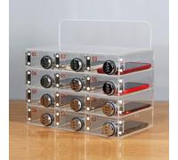 Armario acrílico para teléfono celular montado en la pared con bloqueo de contraseña, almacenamiento seguro de 20 ranuras para oficinas, escuelas y espacios públicos, ideal para un fácil acceso y