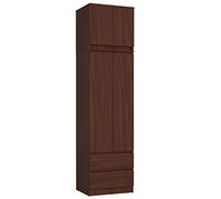 Armario AKORD S60 con altillo Wenge 60 cm 2 puertas 2 cajones frente en color Wenge 3 estantes 60x51x234 cm