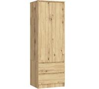Armario AKORD S60 Roble Artisan 60 cm 2 puertas 2 cajones frente en color Roble Artisan 1 estante 60x51x180 cm