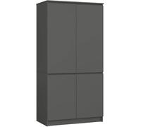 Armario AKORD S90 Gris Grafito 90 cm 4 puertas 90x51x180 cm