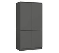 Armario AKORD S90 Gris Grafito 90 cm 4 puertas 90x51x180 cm