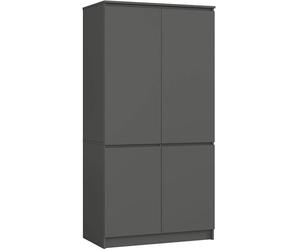 Armario AKORD S90 Gris Grafito 90 cm 4 puertas 90x51x180 cm