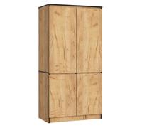 Armario akord s90 roble craft 90 cm 4 puertas 90x51x180 cm