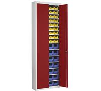 Armario-almacén con cajas visualizables mauser, H x A x P 2150 x 680 x 280 mm, bicolor