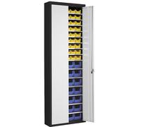 Armario-almacén con cajas visualizables mauser, H x A x P 2150 x 680 x 280 mm, bicolor