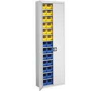 Armario-almacén con cajas visualizables mauser, H x A x P 2150 x 680 x 280 mm, monocolor