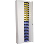 Armario-almacén con cajas visualizables mauser, H x A x P 2150 x 680 x 280 mm, monocolor
