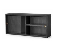 Armario Almacenamiento Pared Cocina, Armario Especias y Botellero Vino | Puertas de Vidrio, Estante Ajustable, Madera, Capacidad de 50 kg, para Cocina, Bar y Comedo(Gray,24*11in/60*28cm)
