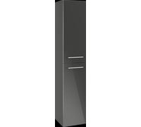 Armario alto Avento de Villeroy & Boch, 2 puertas, abatible a la izquierda, 350x1760x404mm, tirador Chrome brillante, A89400VR, Color: grafitos