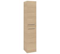 Armario alto Avento de Villeroy & Boch, 2 puertas, con bisagra a la derecha, 350x1760x404mm, tirador Chrome brillo, A89401VJ, Color: Roble Nórdico