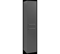 Armario alto Avento de Villeroy & Boch, 2 puertas, con bisagra a la derecha, 350x1760x404mm, tirador Chrome brillo, A89401VR, Color: grafitos