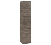 Armario alto Avento de Villeroy & Boch, 2 puertas, con bisagra a la derecha, 350x1760x404mm, tirador Chrome brillo, A89401RK, Color: roble de piedra