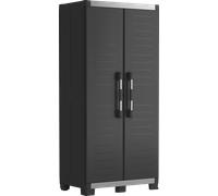 Armario alto baldas de resina pro xl 188x89x54 cm color negro 2 puertas