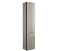 Armario alto burgbad Junit HSIG035, con bisagras a la izquierda, 1 puerta, 1 volquete de lavandería, anchura: 350mm, HSIG035LF3151G0175, Color: Roble Decor Flanelle / Roble Decor Flanelle