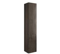 Armario alto burgbad Junit HSIG035, con bisagras a la izquierda, 1 puerta, 1 volquete de lavandería, anchura: 350mm, HSIG035LF3152G0175, Color: Trufa Castaño Decoración Trufa / Trufa Decoración Castañ