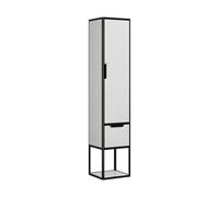 Armario alto burgbad Vry, 1 puerta, bisagra derecha, 1 cajón, compartimento abierto, anchura 360mm, SGWN035RF6019G0253, Color: Blanco Mate