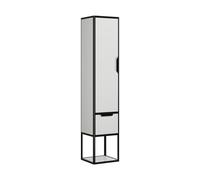 Armario alto burgbad Vry, 1 puerta, bisagra izquierda, 1 cajón, compartimento abierto, anchura 360mm, SGWN035LF6019G0253, Color: Blanco Mate