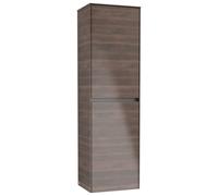 Armario alto Collaro de Villeroy & Boch, 1 puerta, bisagra izquierda, con cesto para ropa sucia, 454x1538x349mm, C03400VH, Color: Frente/carcasa: Roble Arizona, mango: Grafito