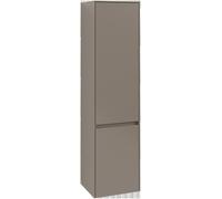 Armario alto Collaro de Villeroy & Boch, 2 puertas, abatible a la izquierda, 404x1538x349mm, C03300AF, Color: Frente/cuerpo: verde suave, tirador: gris cachemira