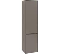 Armario alto Collaro de Villeroy & Boch, 2 puertas, abatible a la izquierda, 404x1538x349mm, C03300FP, Color: Frontal/carcasa: gris brillante, asa: Grafito