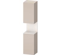 Armario alto Collection One de Duravit, apertura a la derecha, 400x360x1760mm, nicho blanco super mate, QA1346R84910010, Color: Gris topo mate/con iluminaciÃ³n de nicho