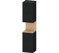 Armario alto Collection One de Duravit, apertura a la derecha, 400x360x1760mm, nicho roble natural, QA1346R30160010, Color: Roble negro/con iluminaciÃ³n de nicho