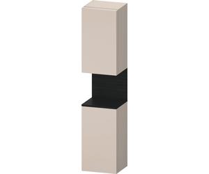 Armario alto Collection One de Duravit, apertura a la derecha, 400x360x1760mm, nicho roble negro, QA1346R16910010, Color: Gris topo mate/con iluminaciÃ³n de nicho