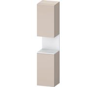 Armario alto Collection One de Duravit, apertura a la izquierda, 400x360x1760mm, nicho blanco mate, QA1346L18910010, Color: Gris topo mate/con iluminaciÃ³n de nicho