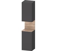 Armario alto Collection One de Duravit, apertura a la izquierda, 400x360x1760mm, nicho roble jaspeado, QA1346L55490010, Color: Grafito mate/con iluminaciÃ³n de nicho