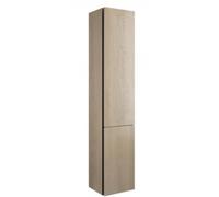 Armario alto de burgbad Junit HSIG035, parada a la derecha, 1 puerta, 1 cesta de lavandería, ancho: 350mm, HSIG035RF3150G0175, Color: Roble Decoración Cachemira / Roble Decoración Cachemira